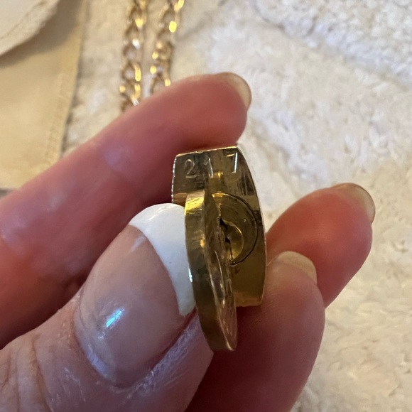 Vintage Authentic Gold lock and Key #217 - Picture 4 of 7